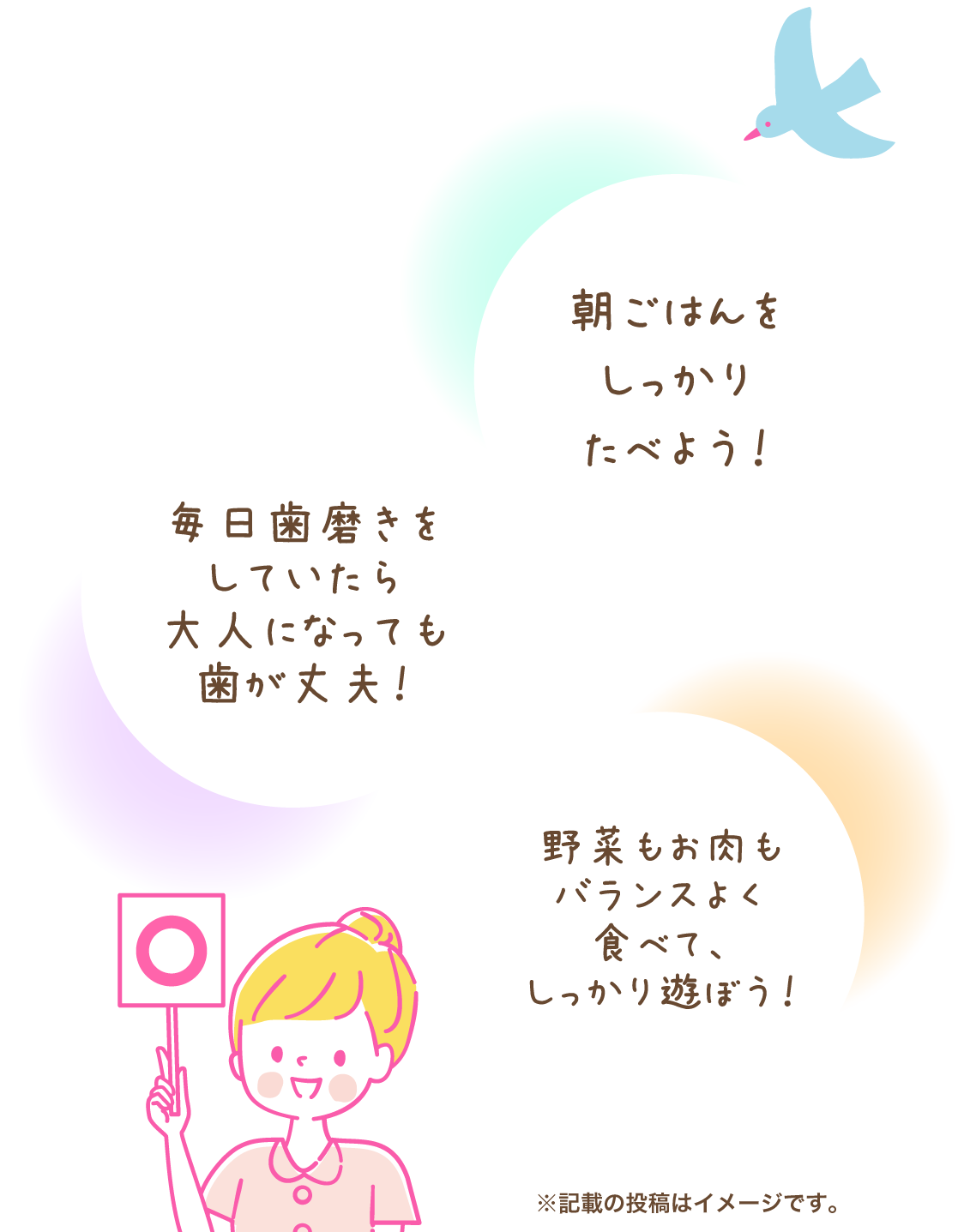 子どものときに身につけておいてよかった生活習慣や健康の秘訣などを交えながら、大阪の小学生親子に向けた温かいメッセージの投稿をお待ちしています！