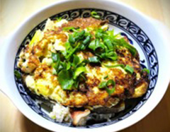 泉タコと大阪なすを使った粉もん丼