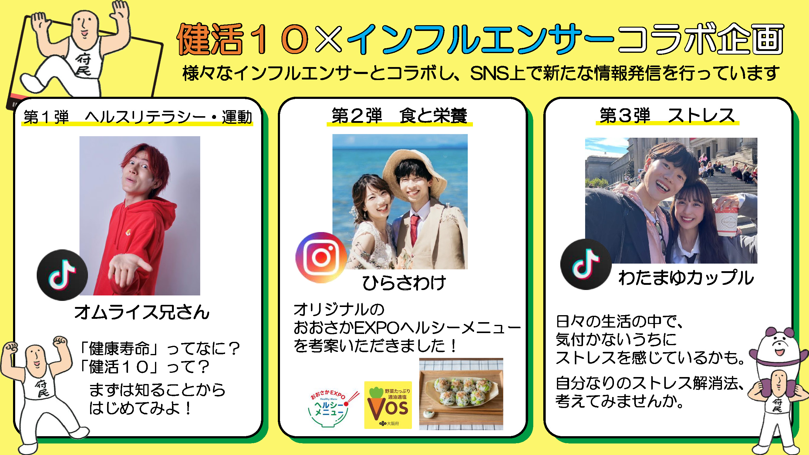 人気インフルエンサーも健活10を実践中