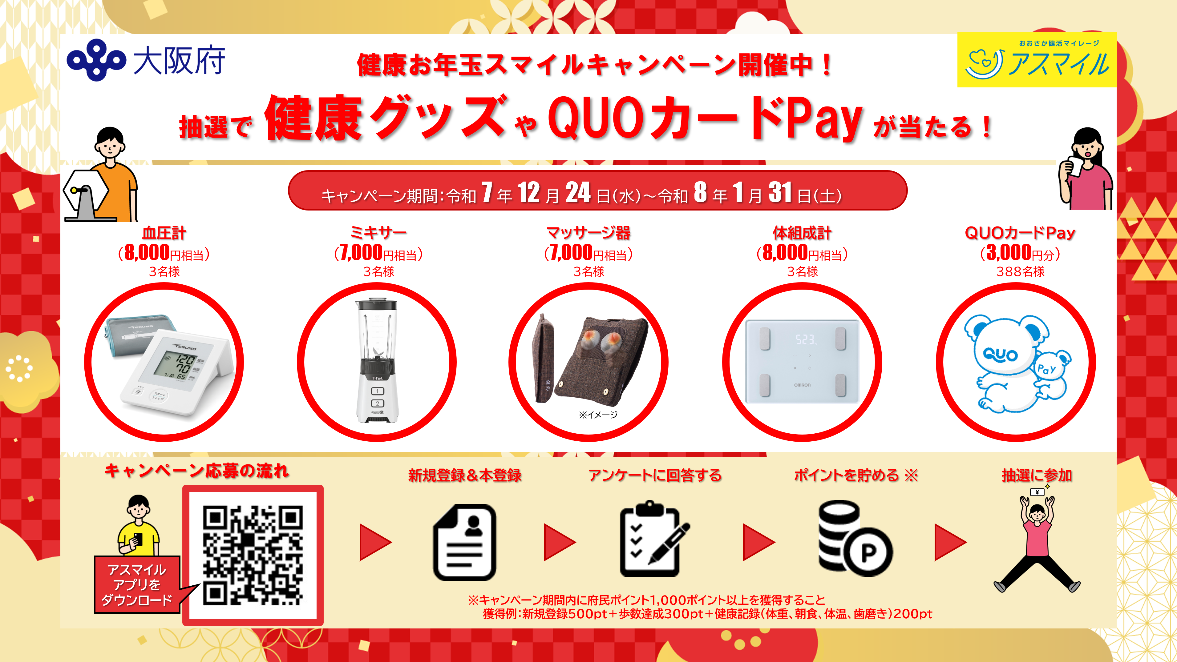 健康お年玉スマイルキャンペーン開催中！